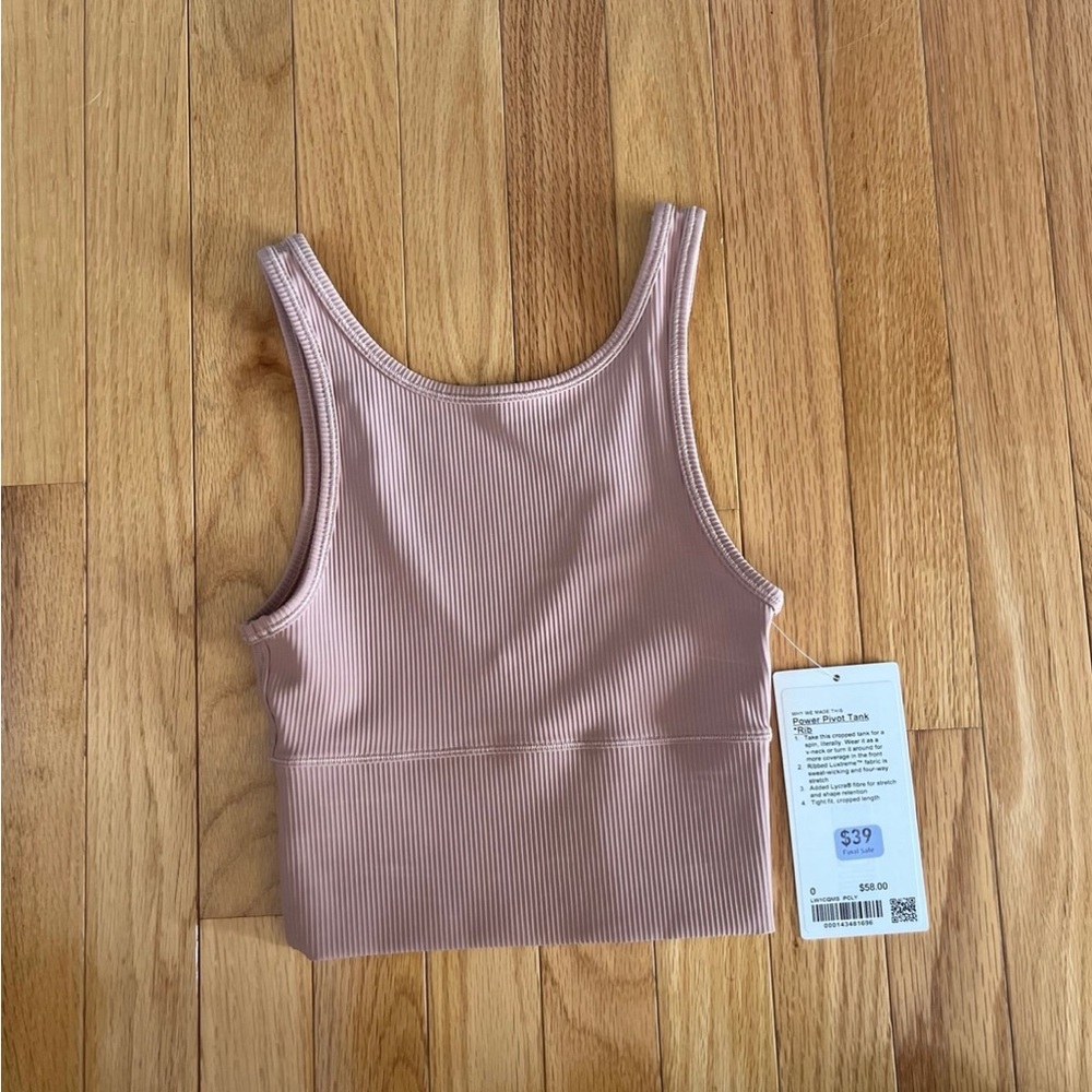 Lululemon Athletica Blush Ribbed Tank